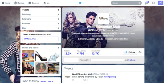 West Edmonton Mall Twitter Account