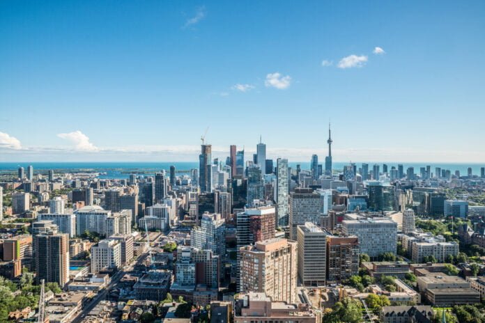 Scenic view of downtown Toronto