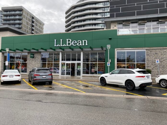 Exterior of the new Don Mills L.L. Bean store