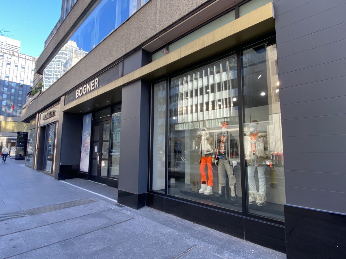 Bogner on Bloor Street West on Mink Mile in Toronto.