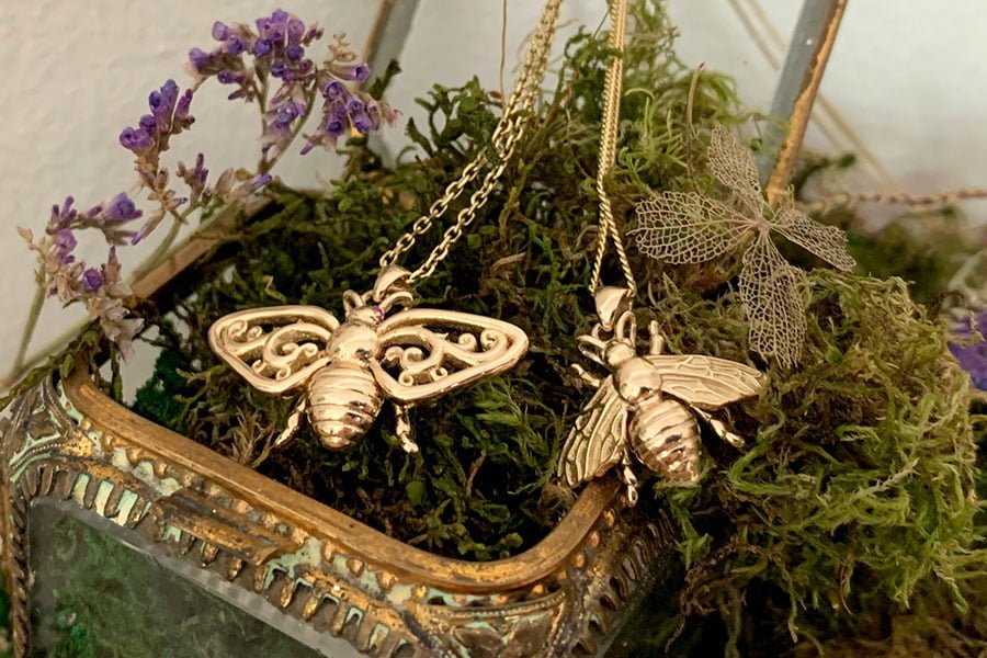 THE BONNIE BEES NECKLACE. PHOTO: MELISSA CARON