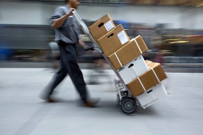 Direct delivery driver with boxes