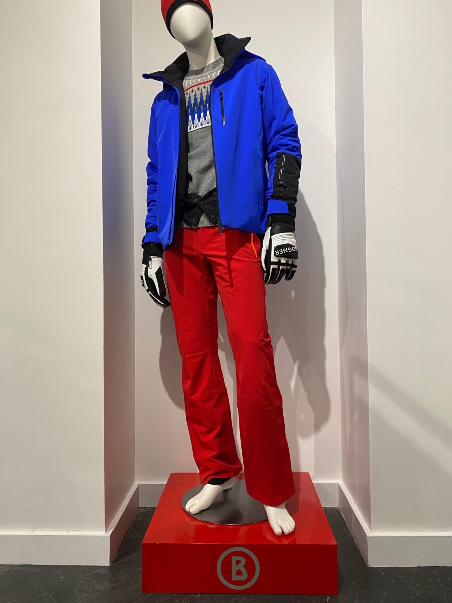 Close up of Bogner's display mannequin. Photo: Craig Patterson