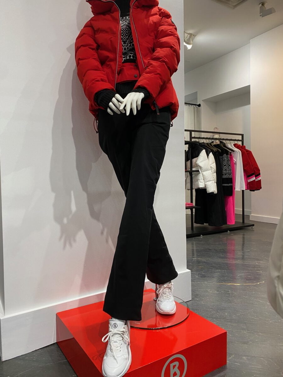 Close up of Bogner's display mannequin. Photo: Craig Patterson