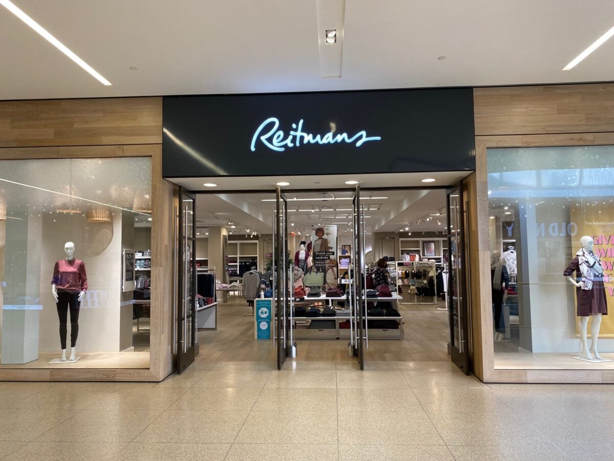 Exterior of Reitmans at West Edmonton Mall. Photo: Reitmans