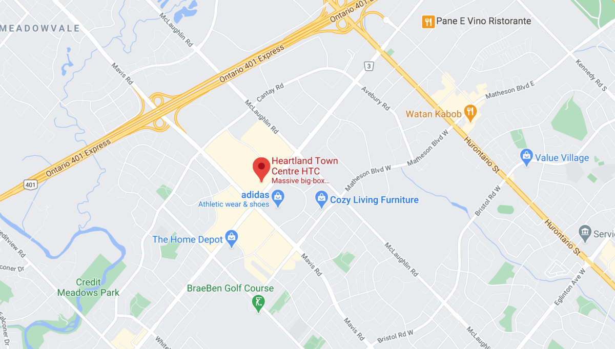 interactive map of heartland town centre location