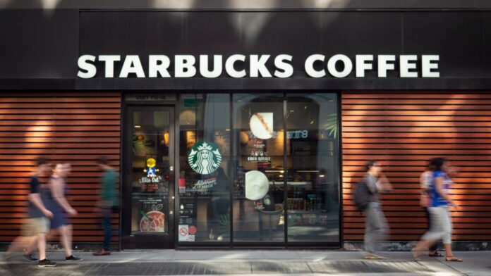 DOWNTOWN-TORONTO-STARBUCKS-LOCATION EXTERIOR OF A DOWNTOWN TORONTO STARBUCKS COFFEE SHOP. PHOTO: STARBUCKS