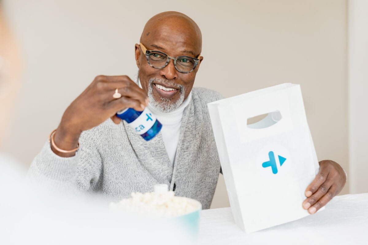 Mednow.ca customer opens medical delivery. Photo: Mednow.ca