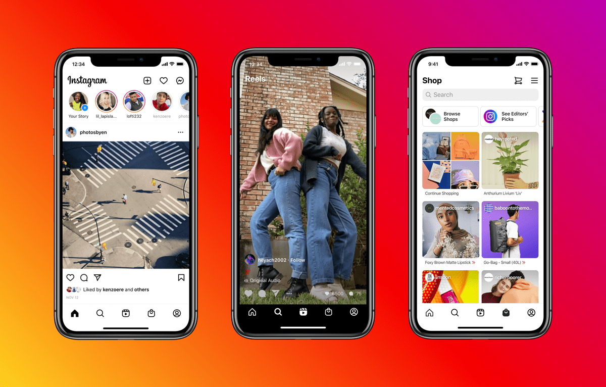 Instagram's new shopping tab. Photo: Instagram