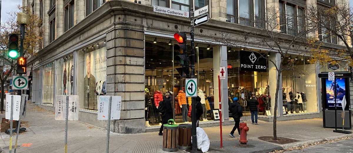 Exterior of a Point Zero store in Montreal. Photo: Point Zero