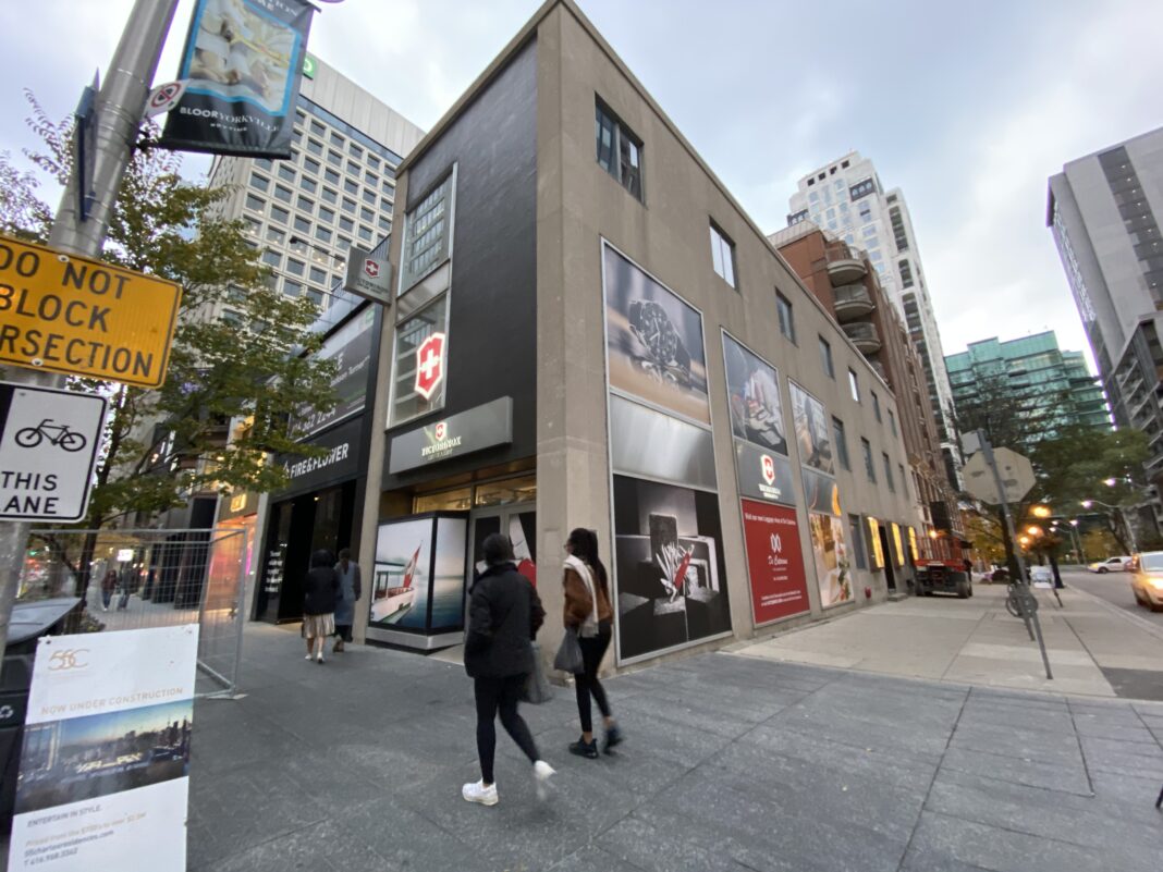 Exterior of Victorinox store on Bloor Street. Photo: Craig Patterson