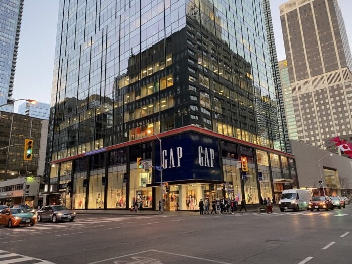 The Gap store on Toronto's Bloor Street. Photo: Craig Patterson