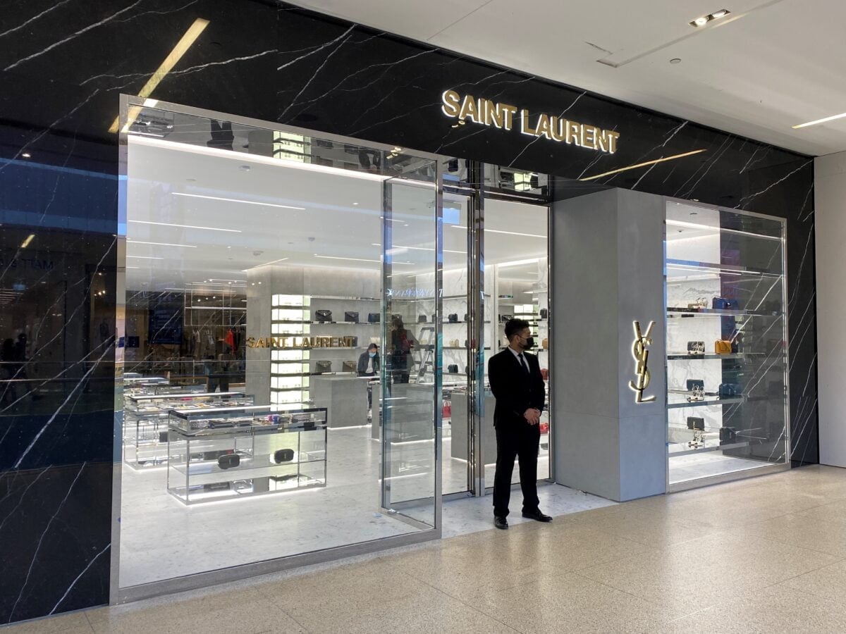 Exterior of new Saint Laurent store at WEM. Photo: West Edmonton Mall
