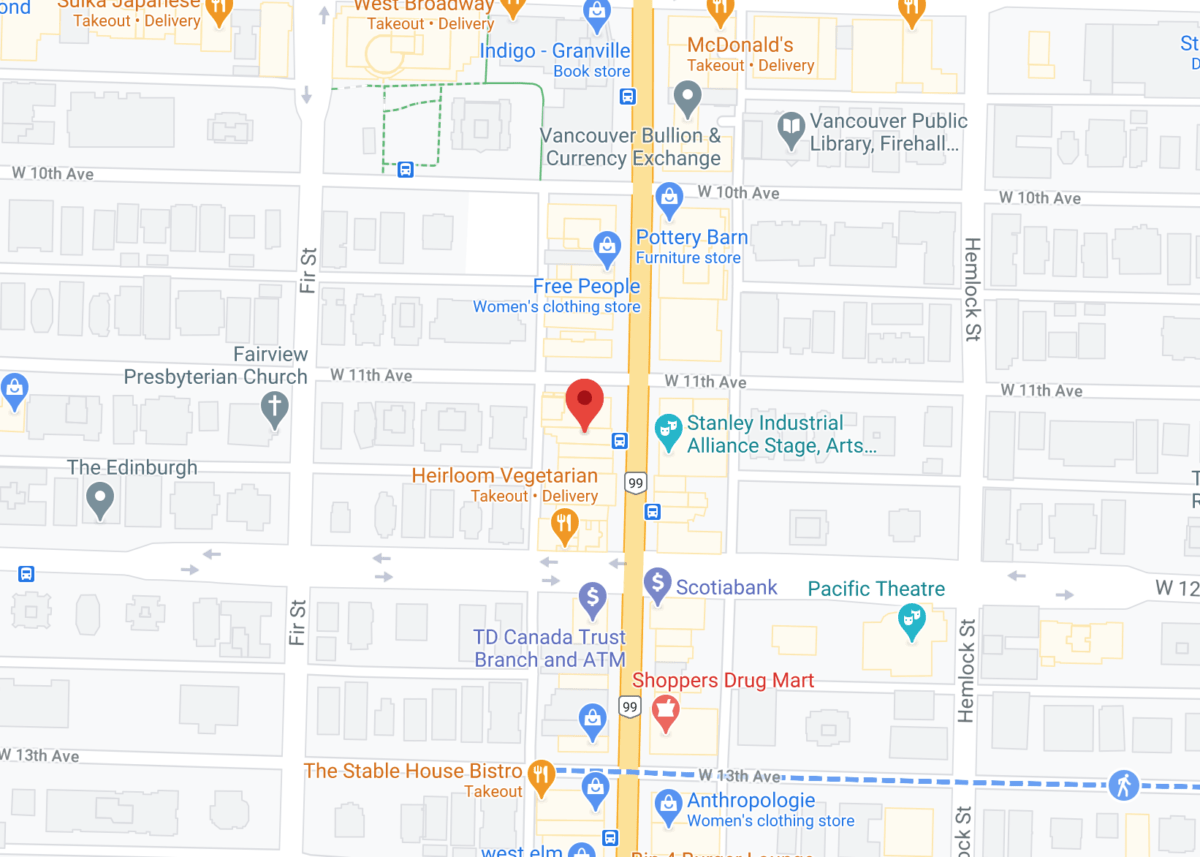 Interactive Google Map of 2715 Granville St and surrounding area