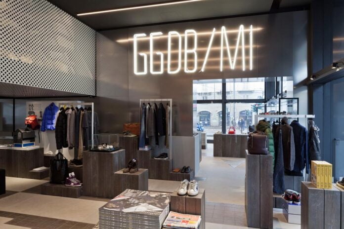 Interior of the Golden Goose Flagship in Milan, Italy. Photo: A13 Studio