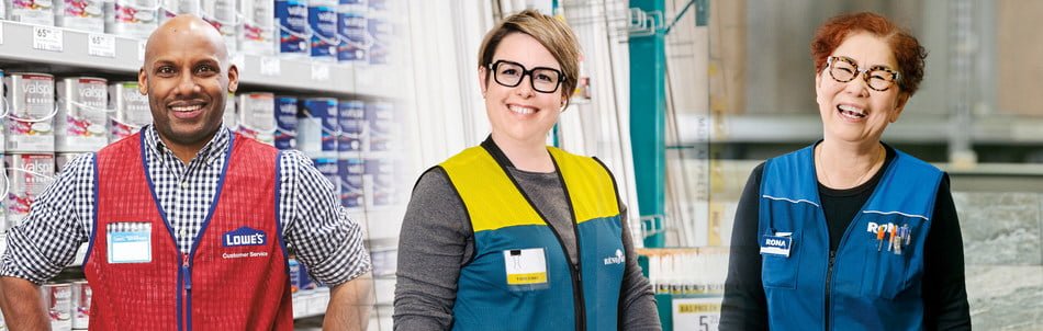 As part of its major spring hiring campaign, Lowe’s Canada hopes to fill over 7,000 full-time and part-time positions throughout its network of Lowe’s, RONA, and Reno-Depot corporate stores across the country in preparation for the home improvement industry’s busiest season. Photo: Lowe's