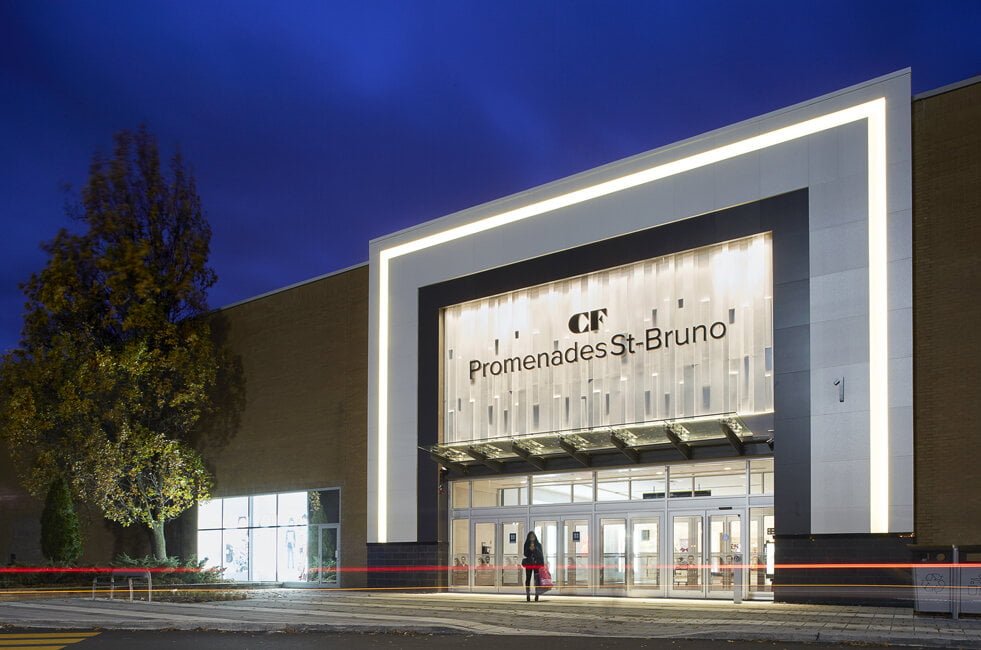 Exterior of CF Promenades St-Bruno. Photo: CF Promenades St-Bruno