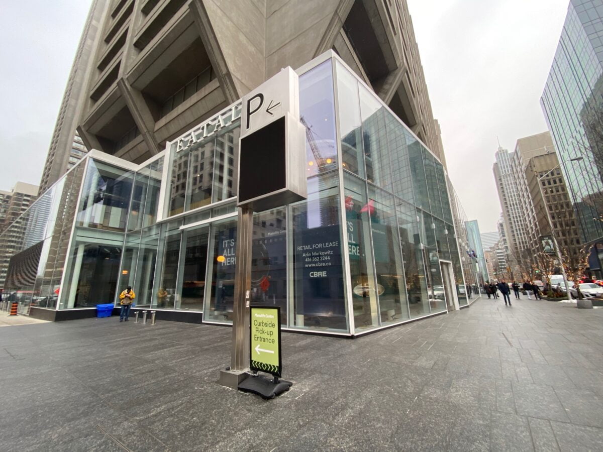 Corner of The Manulife Centre where the new LCBO is set to go. Photo: Craig Patterson