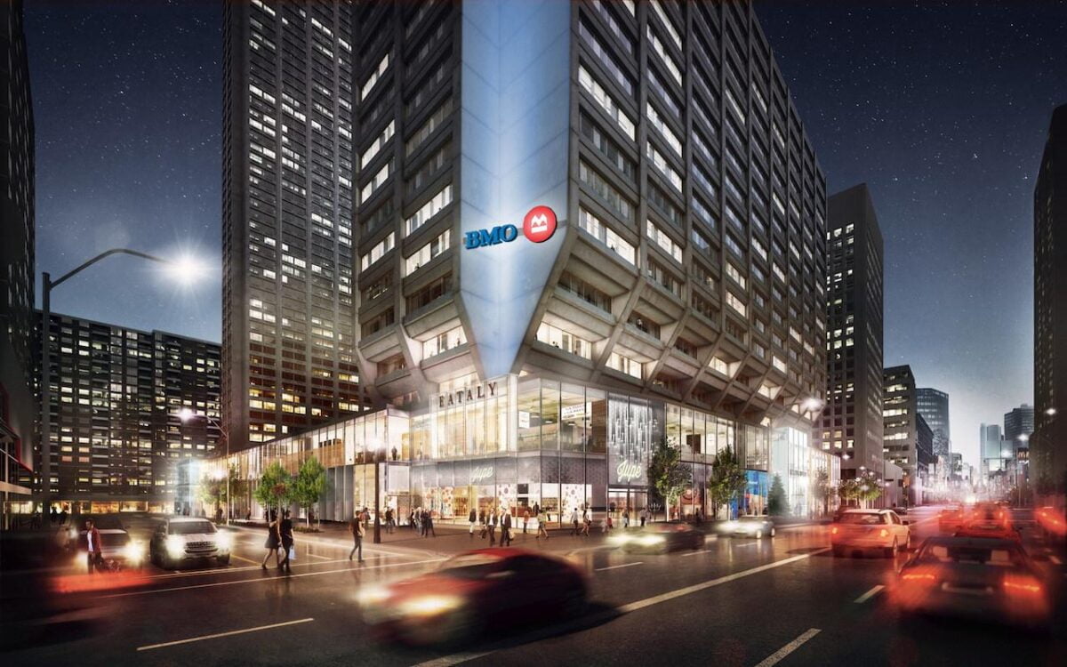 Rendering of The Manulife Centre Podium at 55 Bloor Street West