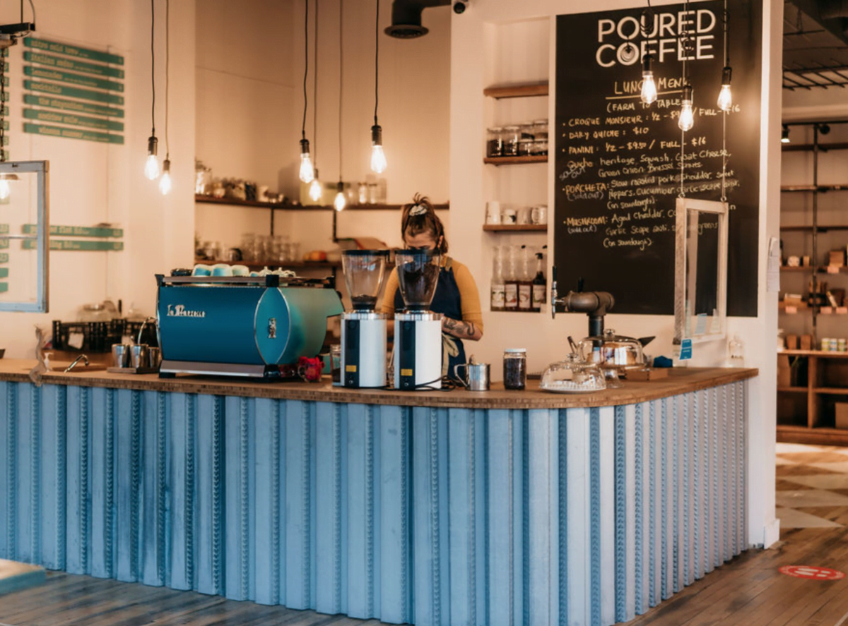 Interior of the Poured Coffee shop. Photo: Google