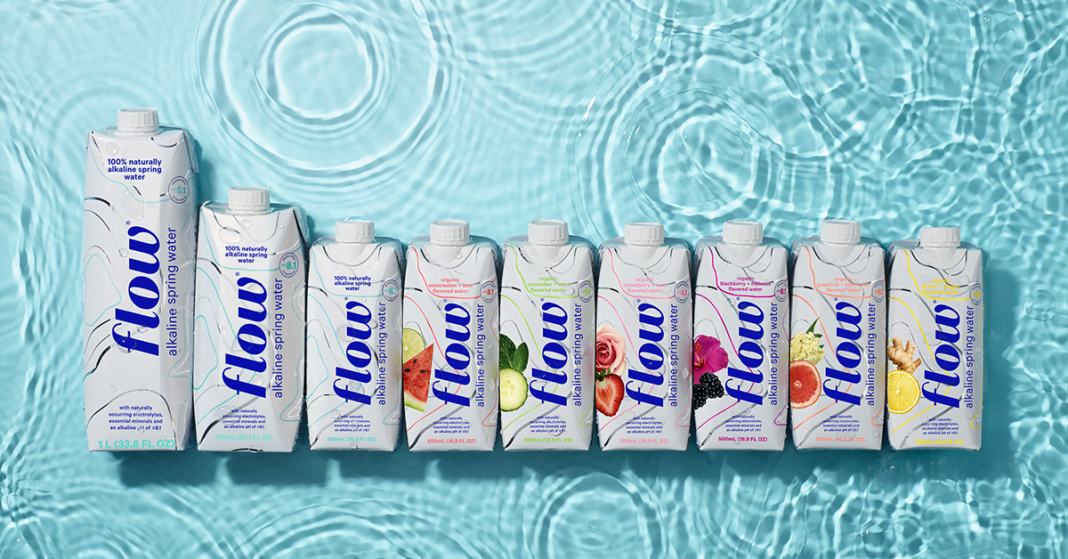Lineup of Flow flavours. Photo: Flow Alkaline Water