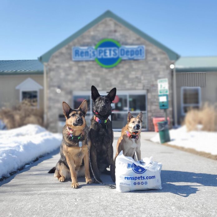 Some of Ren's loyal customers sitting outside a Ren's Pets store. Photo: Ren's Pets