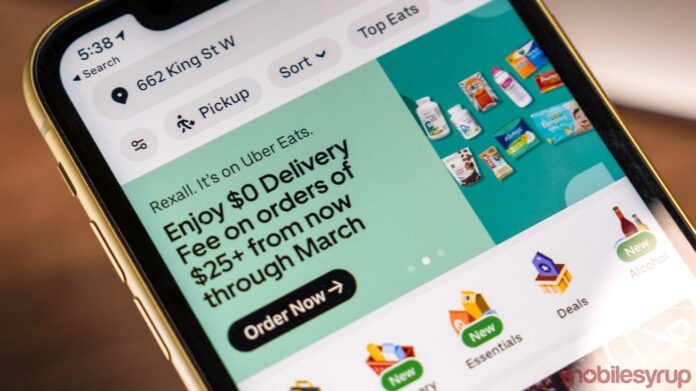 rexall-uber-eats Rexall's offerings displayed on the Uber Eats app. Photo: Uber Eats