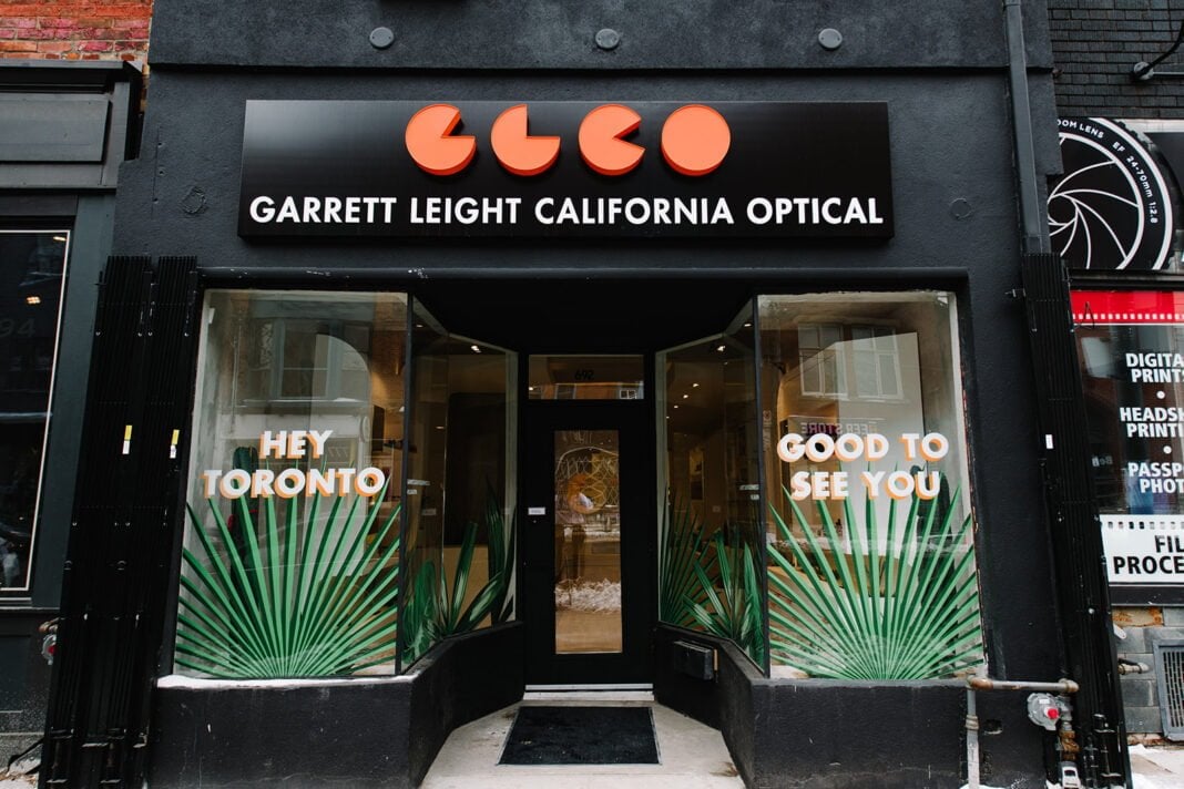 Exterior of new Garret Leight store on Toronto's Queen Street West. Photo: Katherine Barcsay