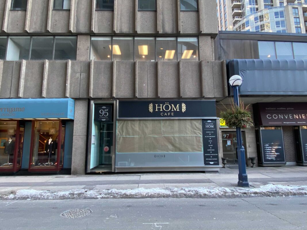 Exterior of soon-to-beDavid Rocco Bar Aperitivo in Yorkville. Photo: Craig Patterson