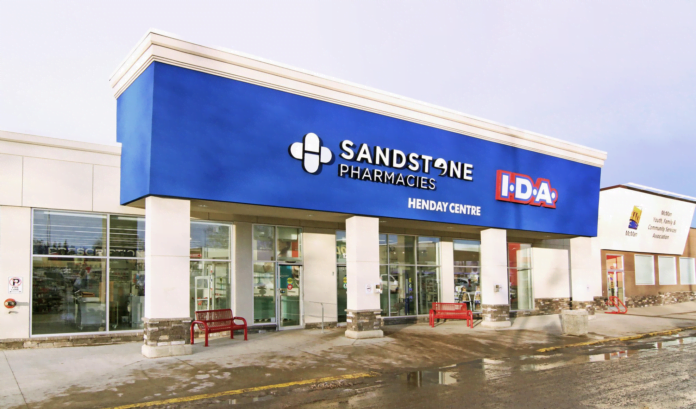 Exterior of Sandstone Pharmacy in Innisfail, Alberta. Photo: Sandstone Pharmacy Facebook