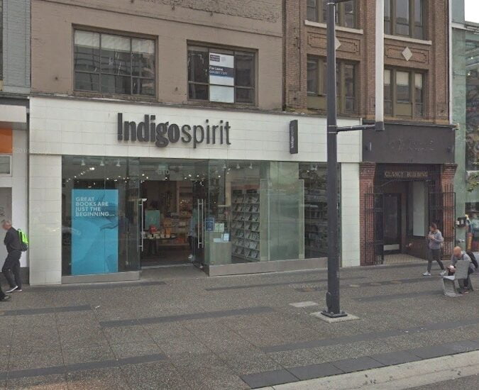 The Indigo Spirit store that formally occupied 810 Granville Street. Photo: Google Images 