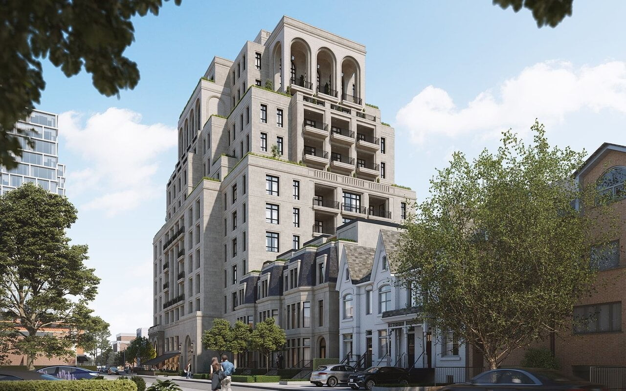 Landmark Mixed-Use Development in Toronto’s Rosedale Area to Feature Unique Retail Component Rendering of 1140 Yonge Street. Designed by Audax for Devron Developments. Rendering: Urban Toronto