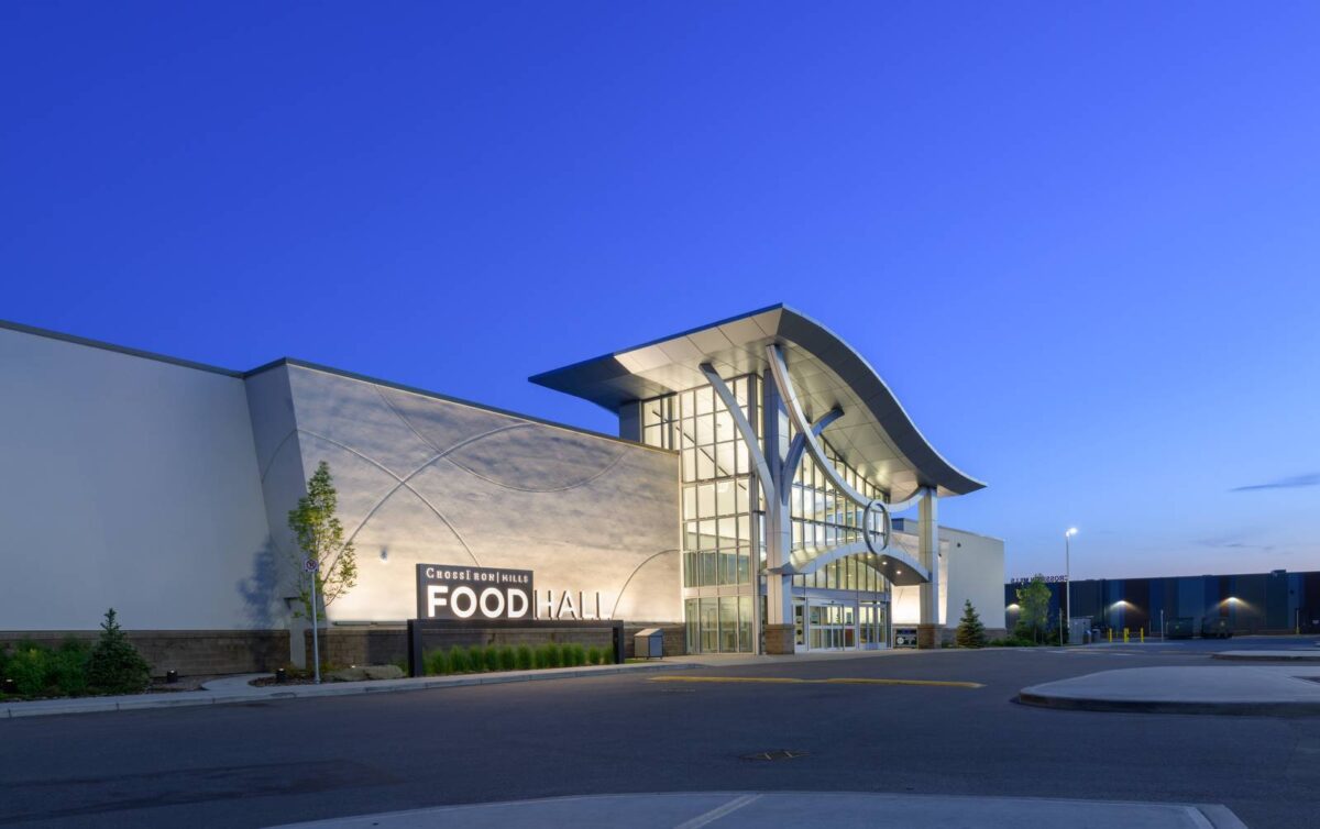 Food Hall entrance in "Entertainment Neighbourhood" at CrossIron Mills