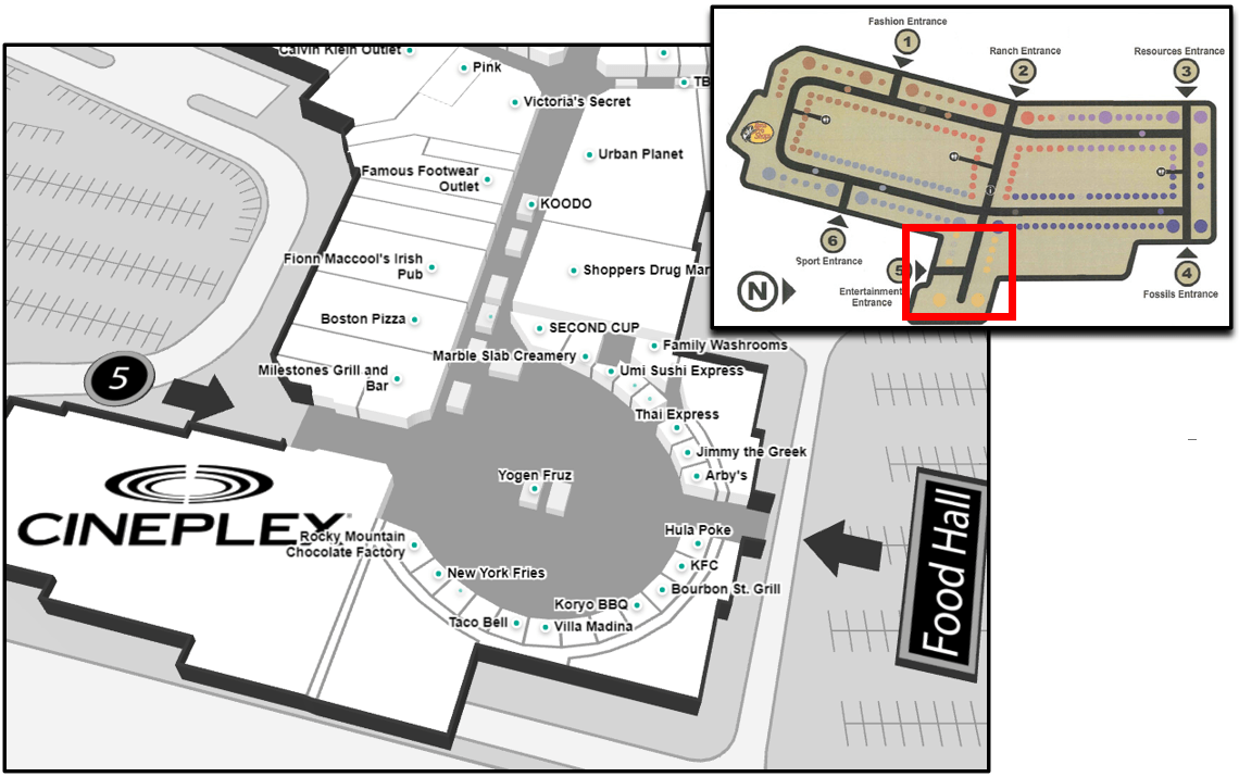 Sports Neighbourhood and Food Court Map