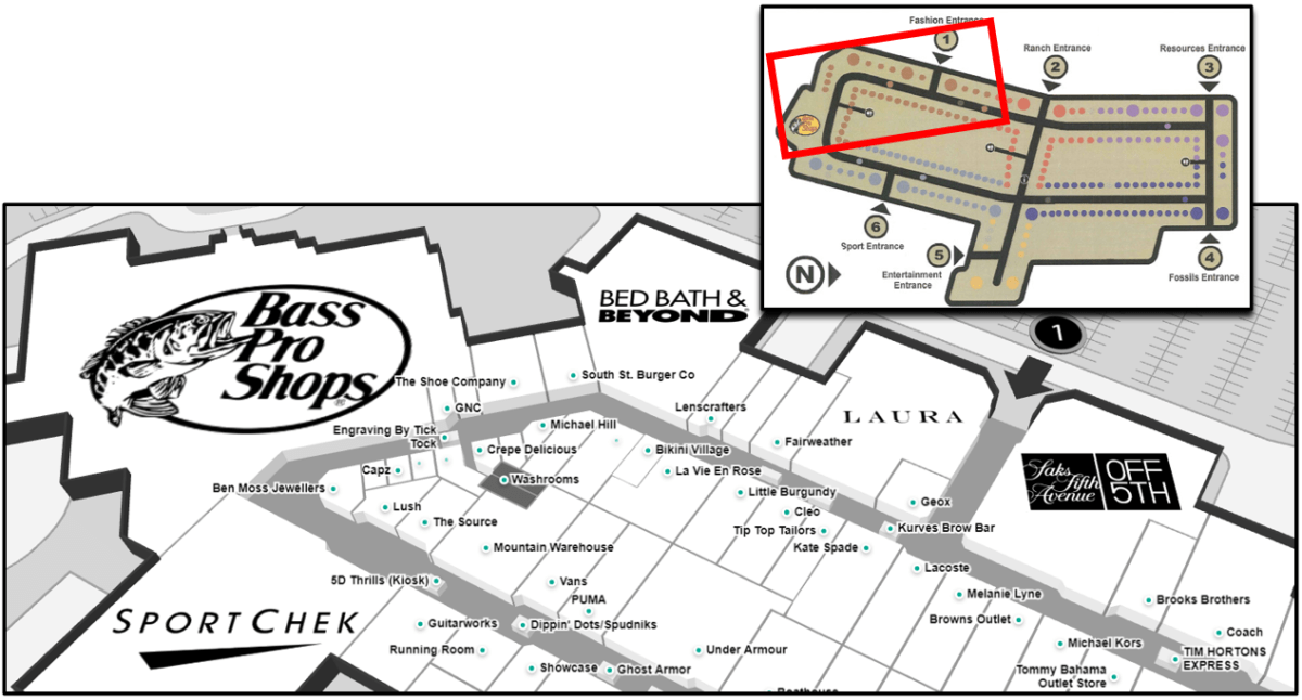 CrossIron Mall Map - Fashi on Neighbourhood