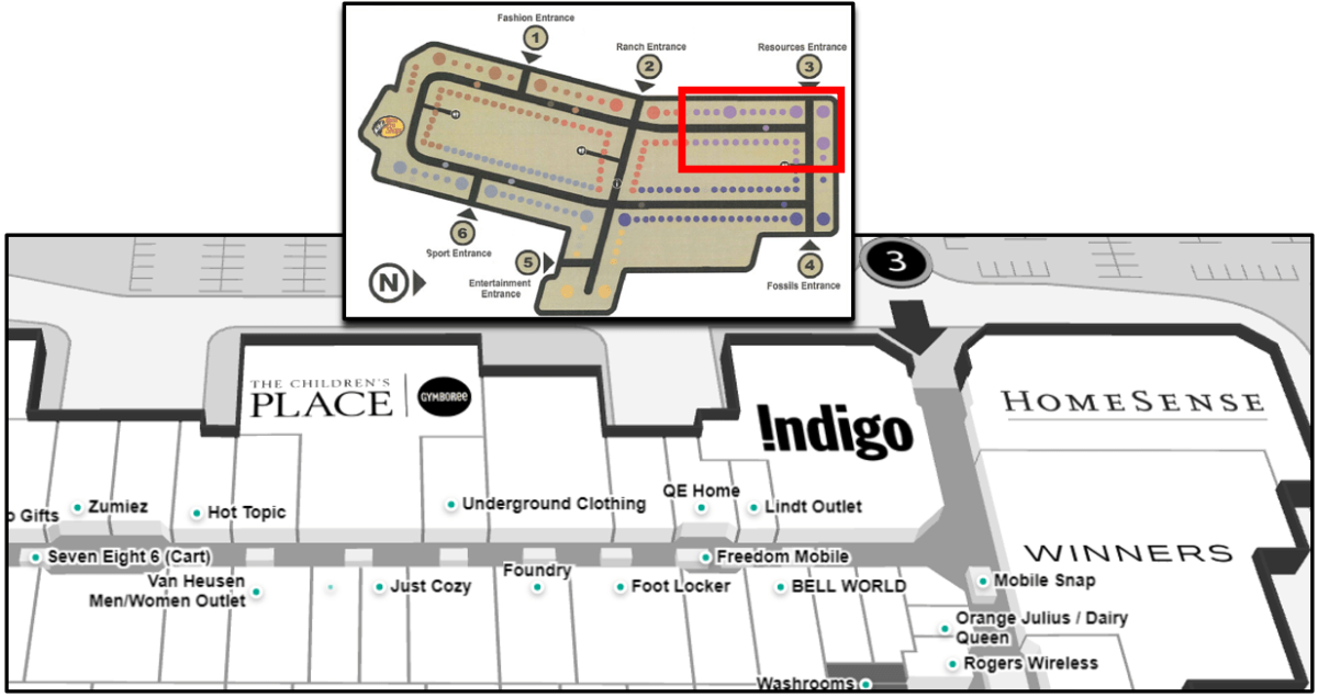 CrossIron Mall Map - Resources Neighbourhood