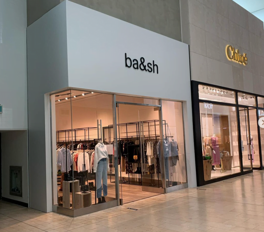 Exterior of new ba&sh store in Yorkdale Shopping Centre.