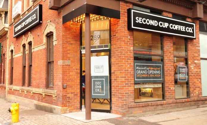 Exterior of Second Cup location on King Street East in Toronto. Photo: Second Cup