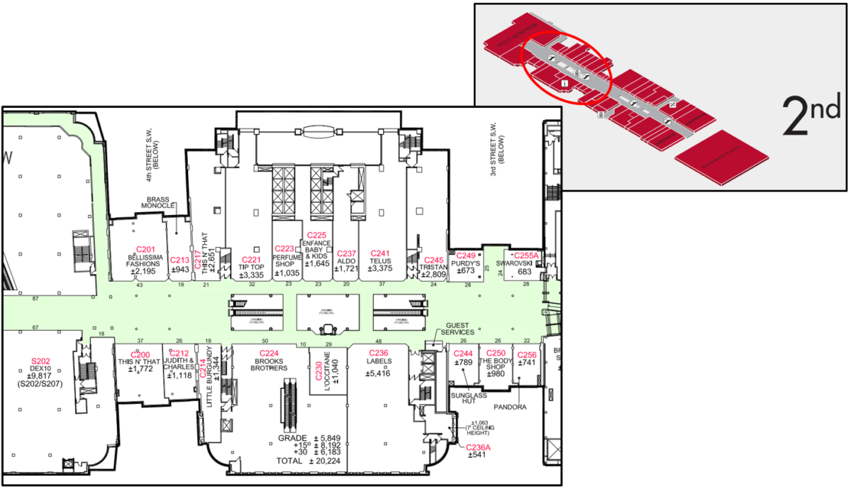 Second Floor Level within the "TD Bank" building of "The Core"