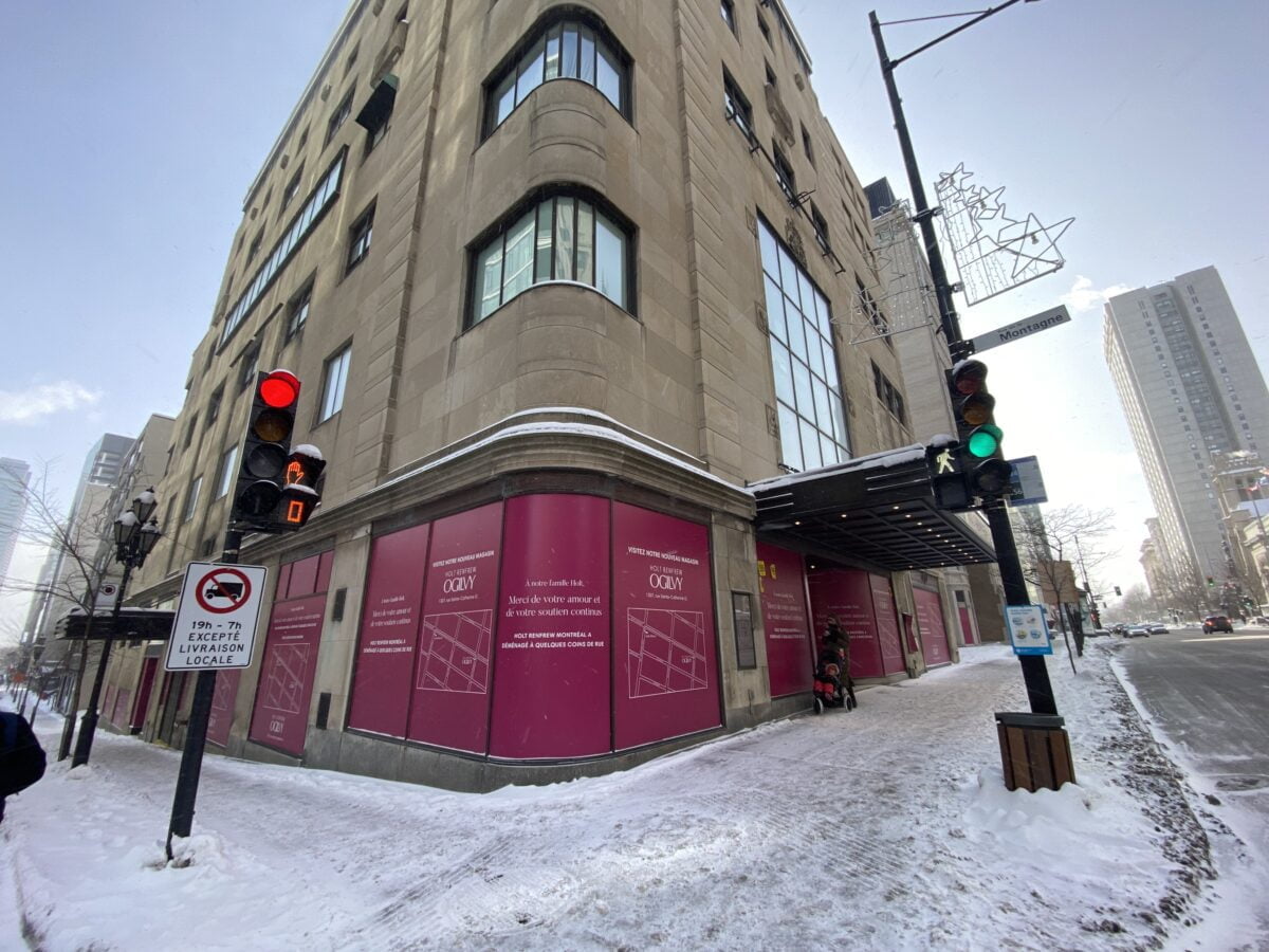 Old Holt Renfrew location from Sherbrooke in MontrealTTE