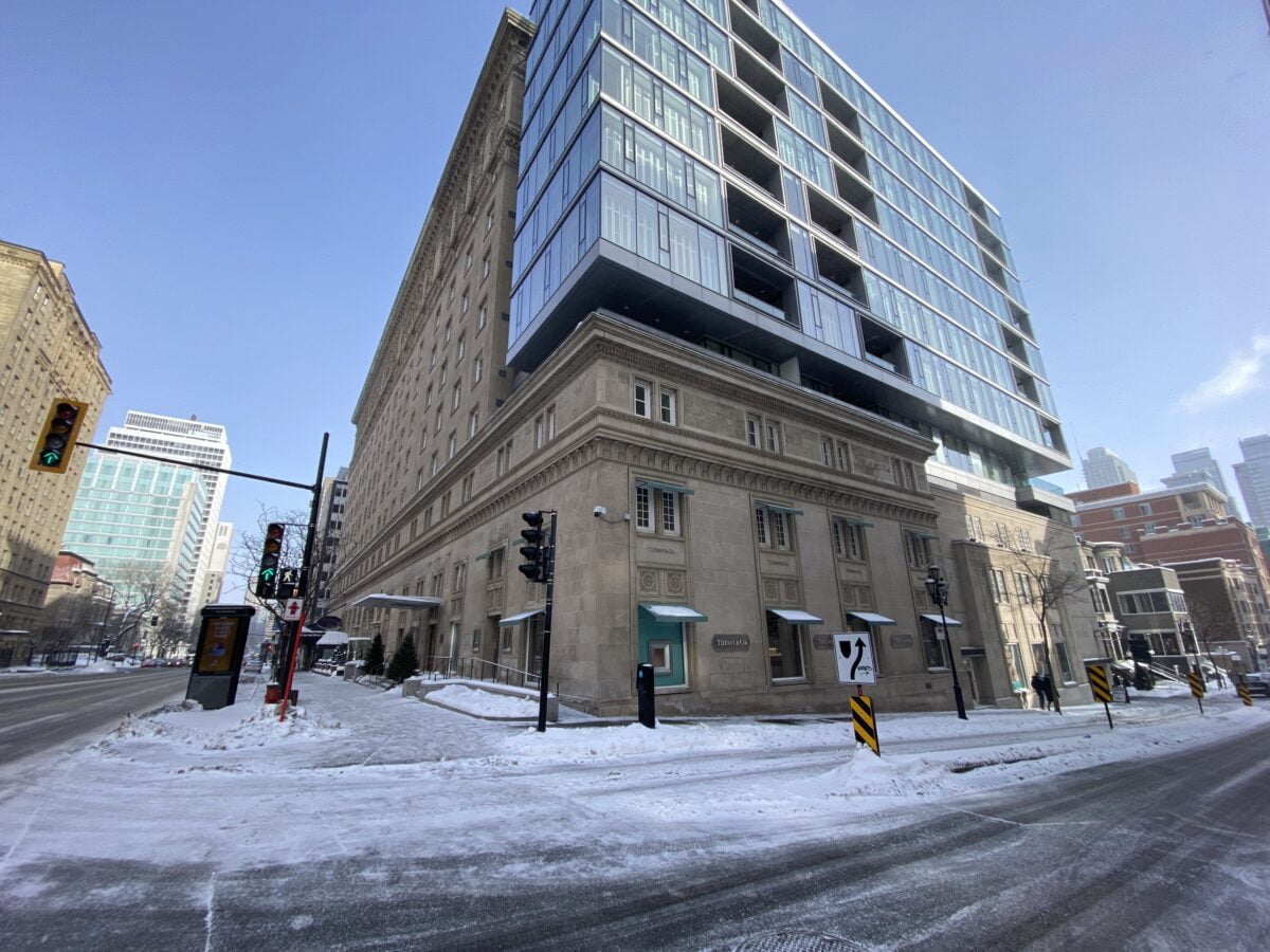 Ritz Carleton on Rue De La Montagne in Montreal