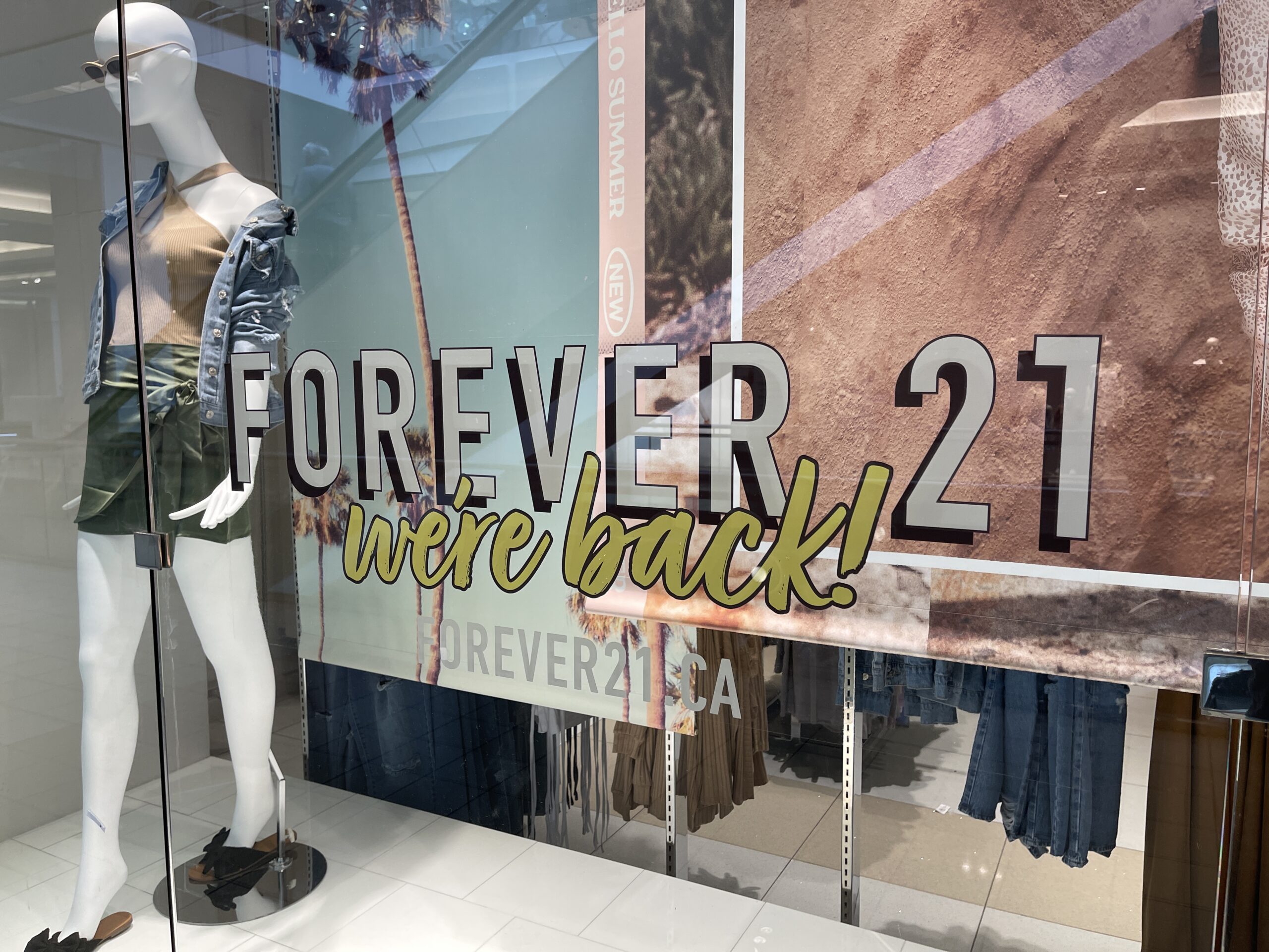 Forever 21 at Metropolis at Metrotown (July 2021). Photo: Lee Rivett.