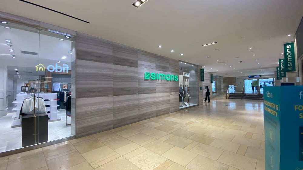 Simons entrance at "The Core" in Calgary