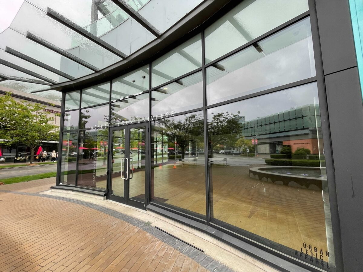 RYU shuttered and empty at Park Royal in West Vancouver in May 2021