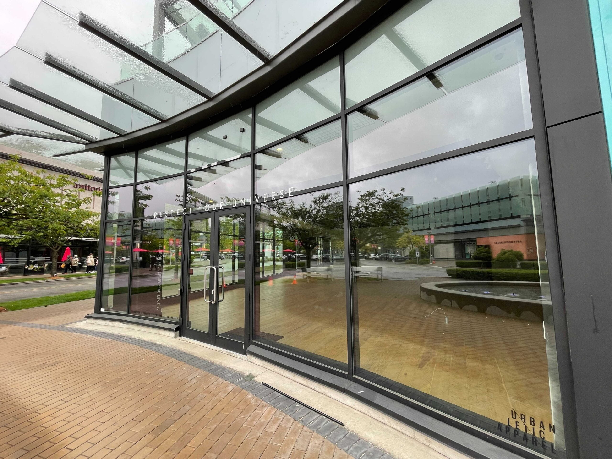 RYU shuttered and empty at Park Royal in West Vancouver in May 2021