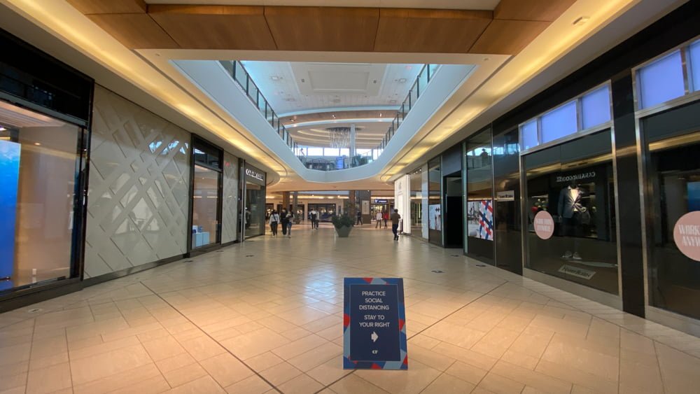 Canada Goose, Harry Rosen and Armani Exchange on lower level in CF Chinook Centre