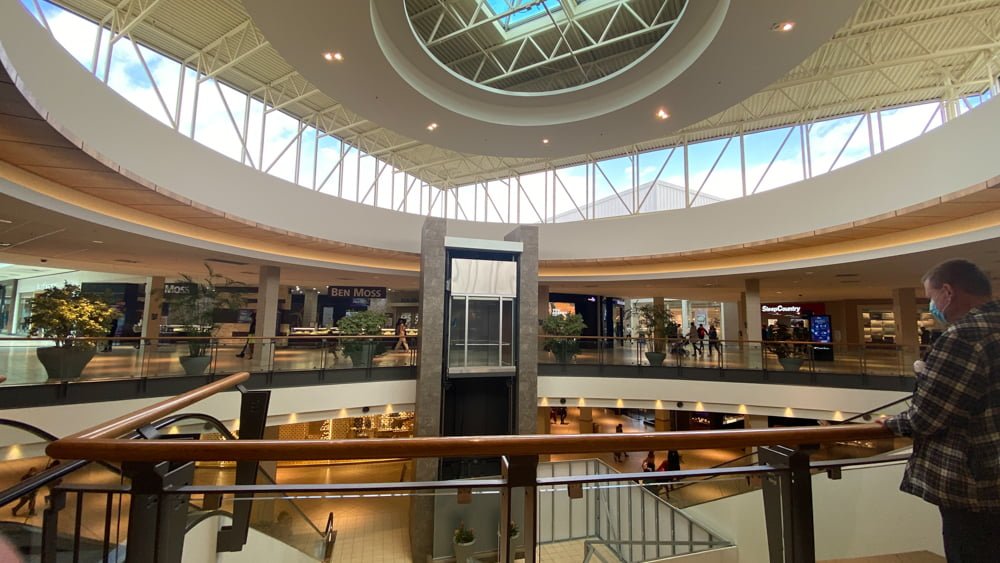 Architectural feature in the northwest section of the upper level at CF Chinook Centre