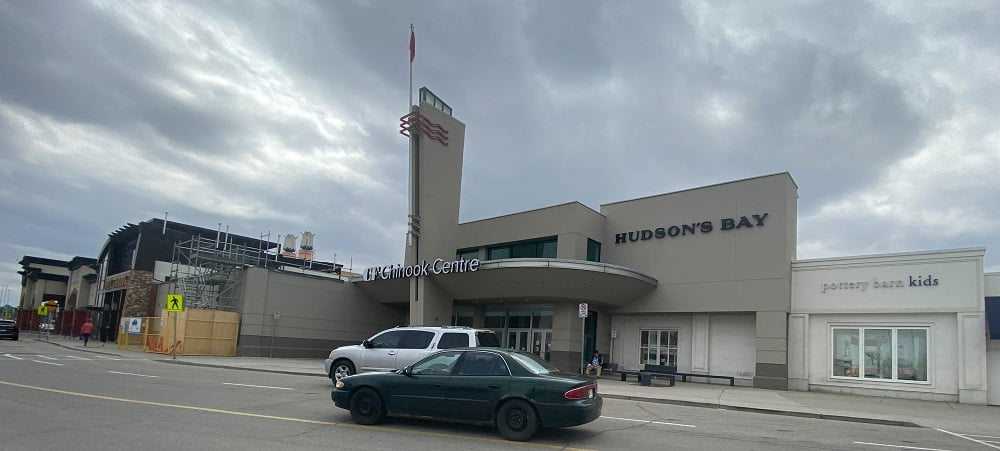 East Exterior promoting Hudson's Bay near Pottery Barn Kids at CF Chinook Centre