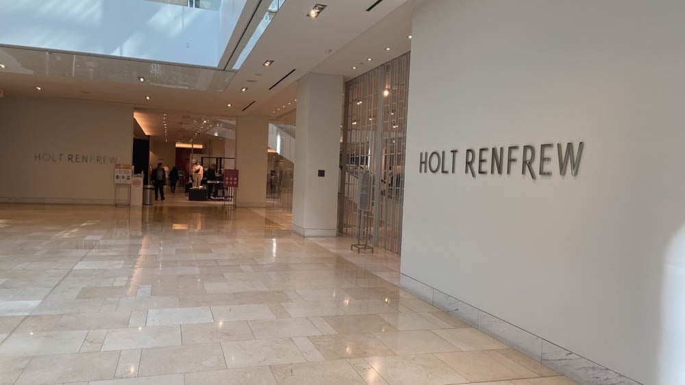 Holt Renfrew 2nd Level entrance at "The Core" in Calgary