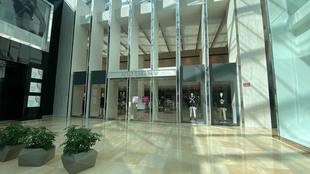 Holt Renfrew 3rd Level entrance at "The Core" in Calgary.